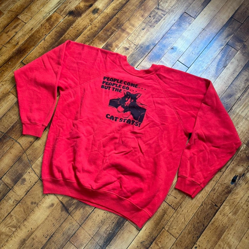 Vintage 80s cat graphic Sweatshirt